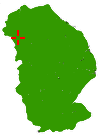 location of RAF Blyton in relation to Lincolnshire - click here for full-size map showing all station locations