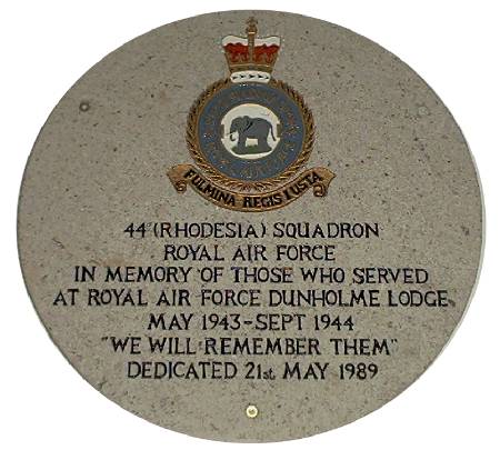 44 (Rhodesia) Squadron memorial at Dunhome church