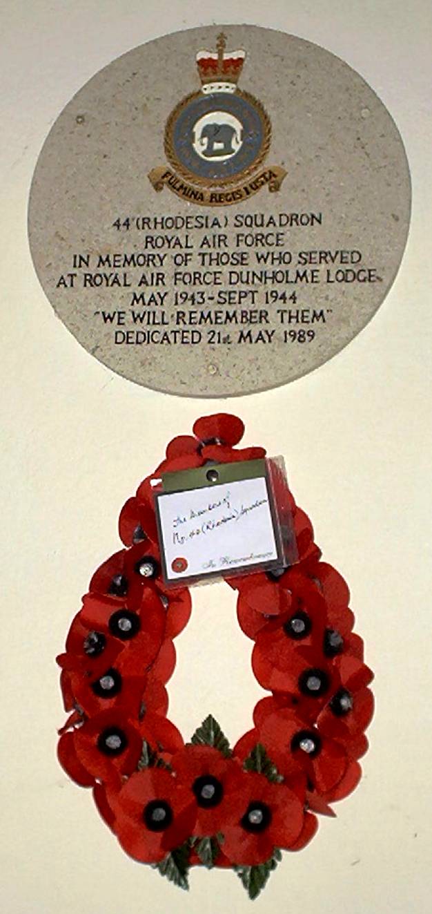 44 (Rhodesia) Squadron memorial at Dunhome church