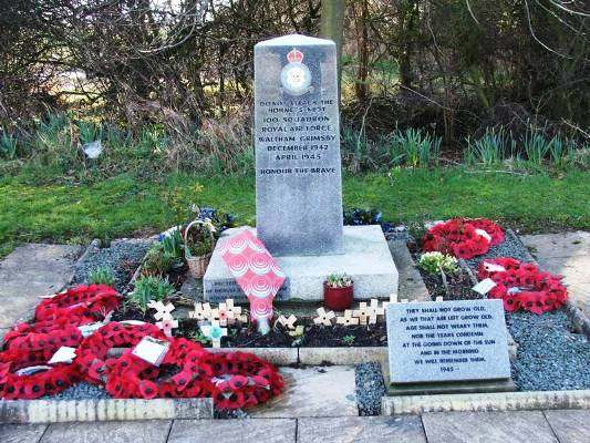 100 sqn memorial at RAF Grimsby (RAF Waltham)
