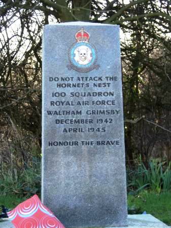 100 sqn memorial at RAF Grimsby (RAF Waltham)