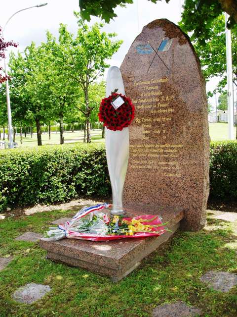 The Ambares memorial to the crew of 49 Sqn Hampden L4129