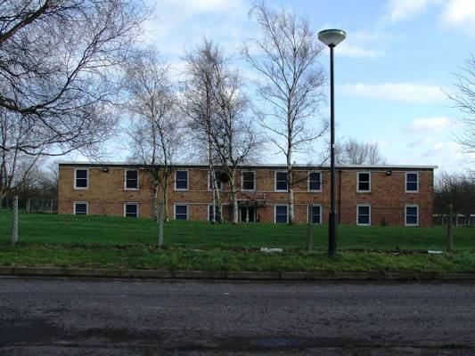 An Airmen's Barrack block at RAF Binbrook, photographed in Feb 2005.
