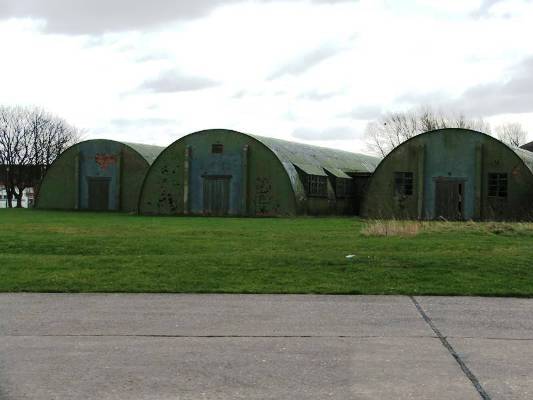 Nissen huts at RAF Binbrook, photographed in Feb 2005.