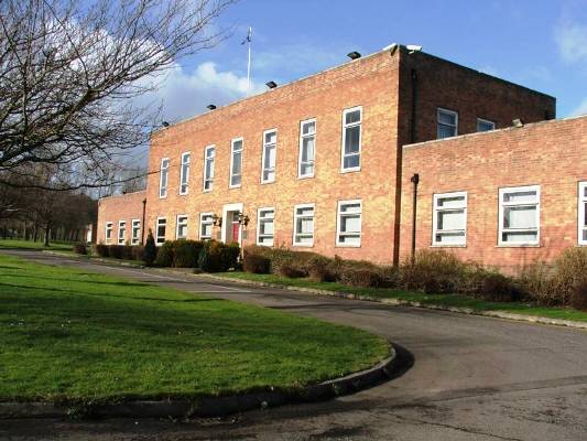 Station Headquarters (SHQ) at RAF Binbrook, photographed in Feb 2005.