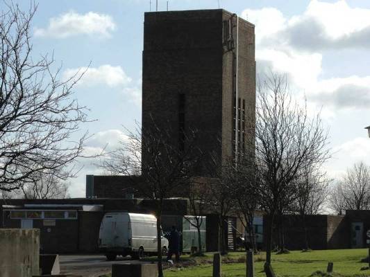 Water Tower at RAF Binbrook, photographed in Feb 2005.