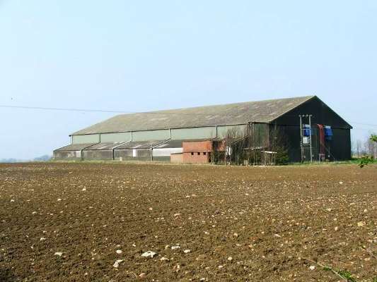 B1 MAP Hangar to west of the RAF Bottesford airfield. Photographed in 2005.
