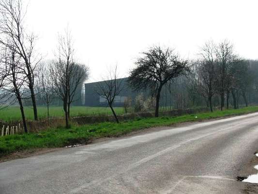 One of the 2 original T2 Hangars, RAF Bottesford airfield, photographed in 2005.