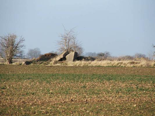 RAF Coleby Grange - Remains of building next to control tower, Jan 2005.
