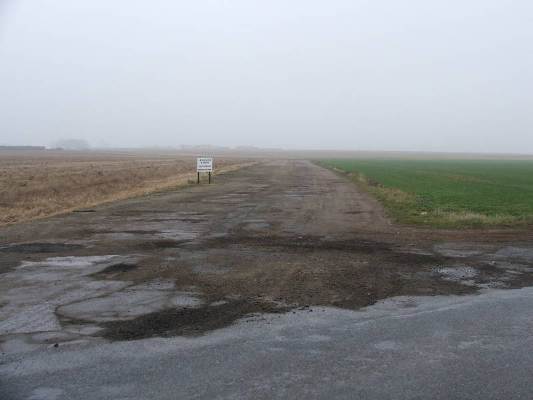 RAF Coleby Grange - Section of perimeter track, Jan 2005.
