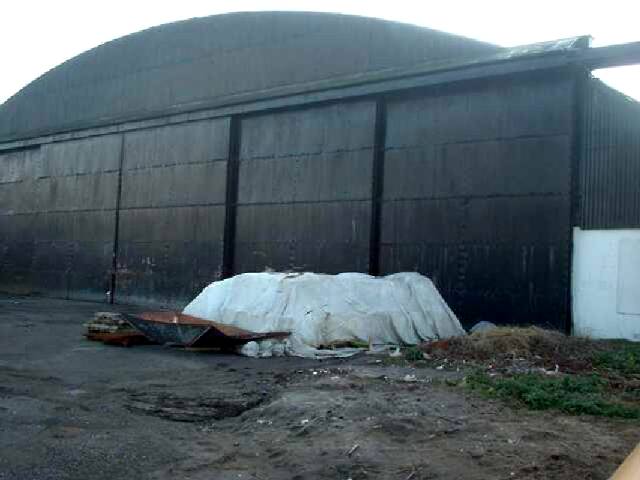 Surviving hangar at the site of RAF Elsham Wolds