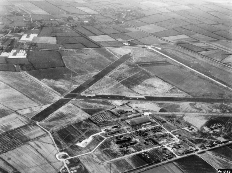 Aerial Photograph of RAF Goxhill during construction in 1941, by No 1 Camouflage Unit.