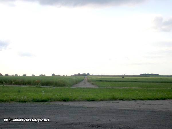 Another view of the runway remnants from the perimeter track.