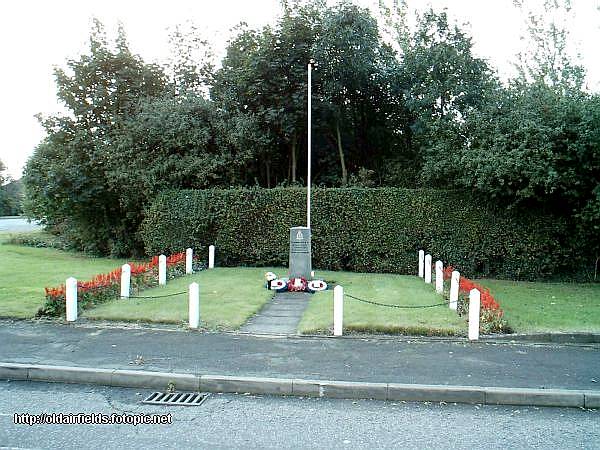 Memorial to 550 Squadron at the entrance to the industrial estate
