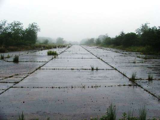 A view of some unidentified runway/taxiway at RAF North Witham, photographed in 2005.