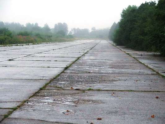 A view of some unidentified runway/taxiway at RAF North Witham, photographed in 2005.