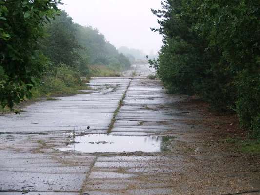 A view of some unidentified runway/taxiway at RAF North Witham, photographed in 2005.